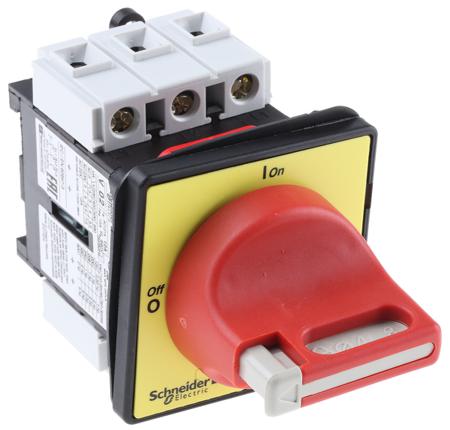 VCF02 Schneider Electric 3P Pole Panel Mount Isolator Switch - 12A Maximum Current, 7.5kW Power Rating, IP20, IP65