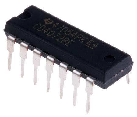 CD4072BE Texas Instruments , Dual 4-Input OR Logic Gate, 14-Pin PDIP