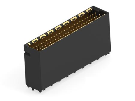 224559-E ERNI 224559 Series Vertical Surface Mount PCB Header, 50 Contact(s), 1mm Pitch, 2 Row(s), Shrouded