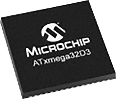 ATXMEGA32D3-AU Microchip , 8 bit, 16 bit AVR Microcontroller, 32MHz, 32 kB Flash, 64-Pin TQFP