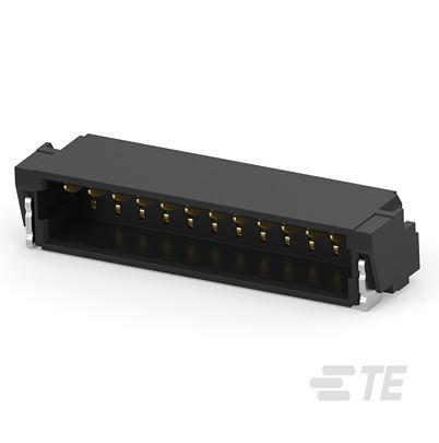 1-2483190-2 TE Connectivity 2483 Series Right Angle Surface Mount PCB Header, 12 Contact(s), 0.8mm Pitch, 1 Row(s), Shrouded