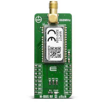 MIKROE-3692 MikroElektronika M-BUS RF 4 CLICK MIPOT 32001324 for Allows the implementation of highly integrated low power (battery
