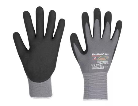 066312841E Honeywell Safety FlexMech Black/Grey Polyamide Mechanical Protection Work Gloves, Size 12, Nitrile Foam Coating