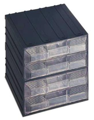 TV1000021 Terry 4 Drawer Storage Unit, Plastic, 208mm x 208mm x 222mm