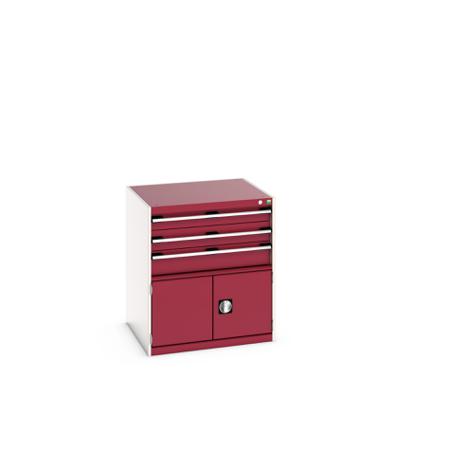 40028104-24V Bott 2 Door, 3 Drawer Sheet Steel Floor Standing Storage Cabinet, 800 X 750 X 900mm