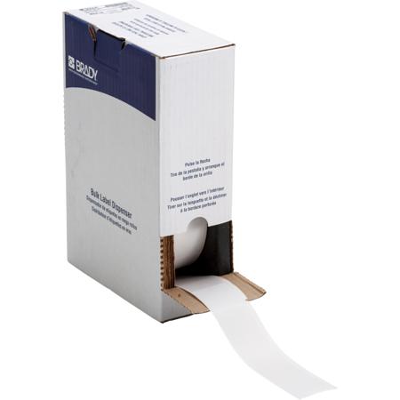 BM-34-427 Brady B-427 White, Transparent Label, 38.10mm Width, 38.10mm Height, 500 Qty
