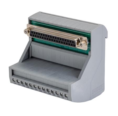 2315191 Phoenix Contact VIP-3/SC/D37SUB/F Series 37-Contact Female Interface Module, D-sub Connector, DIN Rail Mount, 2A