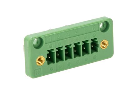 1829387 Phoenix Contact, 3.81mm Pitch, DFK-MC 1.5/ 6-GF-3.81, 6 Way, , Pluggable Terminal Block, Feed Through Header, Panel