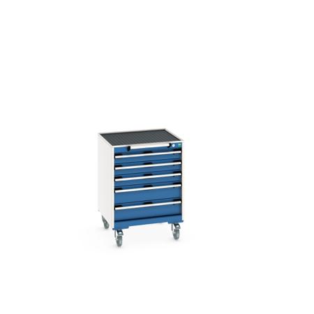 40402031-11V Bott, 5 Drawer Steel Floor Standing Cabinet, 650 x 650 x 885mm