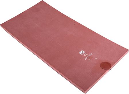 106-5410 Silicone Heater Mat, 533 W, 200 x 400mm, 240 V ac