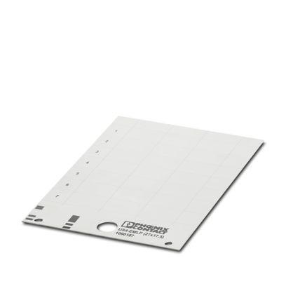 1090187 Phoenix Contact US4-EMLP White on White Cable Labels, 17.5 mm Length, 27 mm Width, 17.5mm Label Length, 27mm Label Width