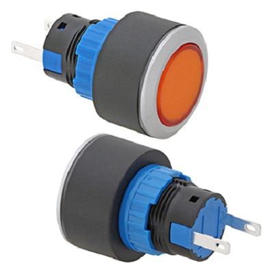 325-304 RS PRO Orange Panel Mount Indicator, 24V, 22mm Mounting Hole Size, Pin Terminal Termination, IP65