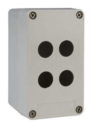 XAPA1104 Schneider Electric Grey GRP Harmony XAP Push Button Enclosure - 4 Hole 22mm Diameter