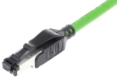 09457711125 HARTING, 3m Cat5, Green RJ45 to Male RJ45 Male, U/FTP Shielded, Terminated PVC Sheath