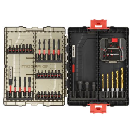 EN.1J50PB Facom Impact Bit Set 50 Pieces, Hexagon, Phillips, Pozidriv, Torx