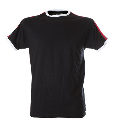 988593-L-BLACK JRC Black 100% Cotton Short Sleeve T-Shirt, UK- L, EUR- L