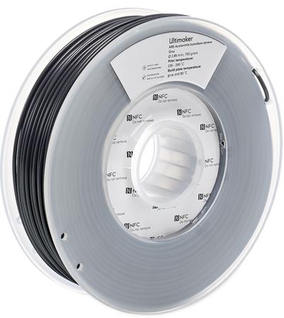 1630 Ultimaker 2.85mm Grey ABS 3D Printer Filament, 750g