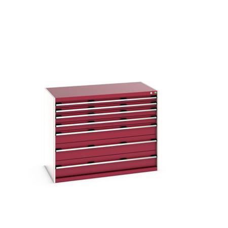 40030015-24V Bott 7 Cabinet, Steel, 1000mm x 750mm x 1300mm, Red