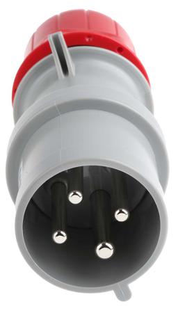 213-3236 Scame IP44 Red Cable Mount 3P+E Industrial Power Plug, Rated At 32A, 415 V