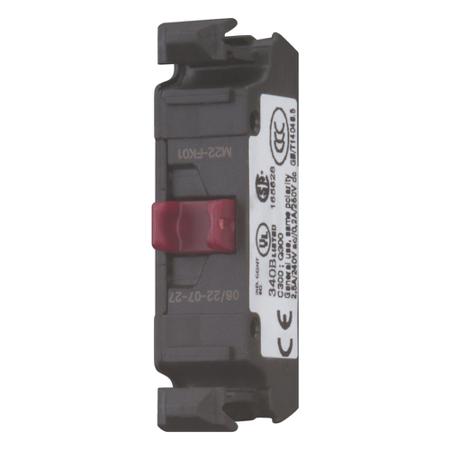 180791 M22-FK01 Eaton RMQ Titan M22 Series Contact Block, 230 V ac, 24V dc, 1NC