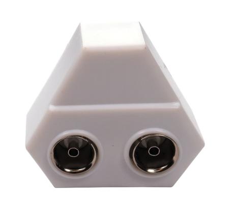 266-2208 RS PRO Right Angle RF Adapter TV RF Aerial Plug to 2 x TV RF Aerial Socket 0 → 1000MHz