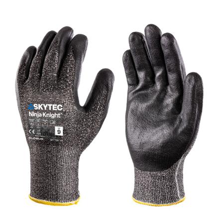 SKY275 Skytec Ninja Knight Black, Grey Glass Fibre, HPPE, Nylon Abrasion Resistant, Cut Resistant, Puncture Resistant, Tear