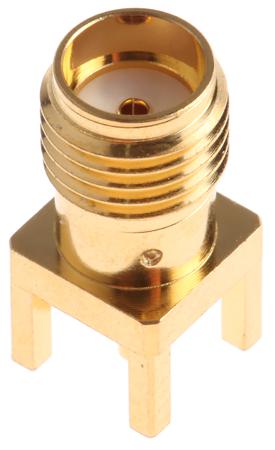 32K101-400L5 Rosenberger SMA Series, Jack PCB Mount SMA Connector, 50Ω, Solder Termination, Straight Body