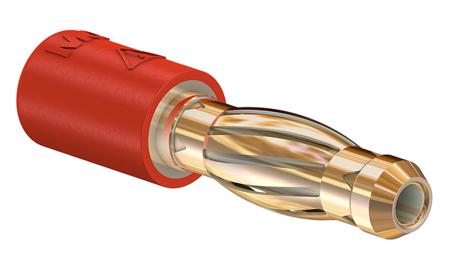 24-0106-22 Multi Contact Red, Male to Female Test Connector Adapter With Brass contacts and Gold Plated - Socket Size: 2mm