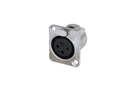 RC3FDL Socket Mount XLR Connector, Female, 3 Way