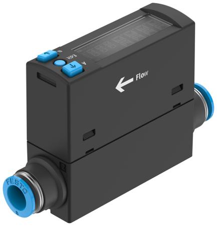 SFAH-200U-Q8S-PNLK-PNVBA-M8 Festo SFAH Series Flow Sensor for Air, 4 l/min Min, 200 L/min Max