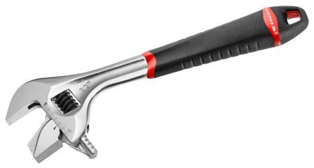 101.12GR Facom Adjustable Spanner, 301 mm Overall, 41mm Jaw Capacity, Bi-Material Handle