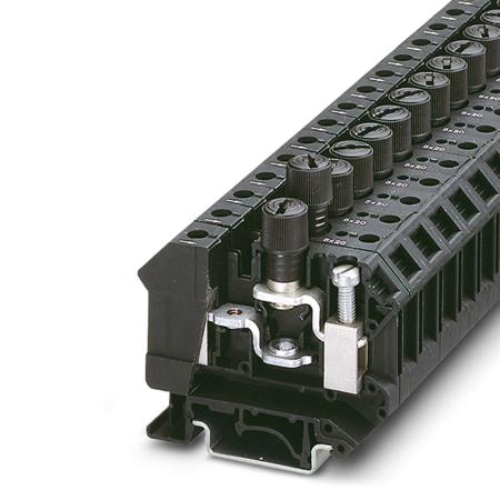 3073966 Phoenix Contact  UK 10-DREHSI-EX (6.3X32) Series Black, 0.5 → 16mm², Single-Level, Screw Termination,