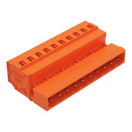 231-640/018-000 WAGO 231 Series Pluggable Connector, 10-Pole, Male, 10-Way, Panel Mount, Snap In Mount, 15A