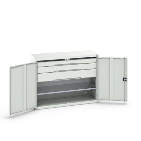 16926607-16 Bott 2 Door, 3 Drawer Sheet Steel Cupboard, 1300 x 550 x 1000mm