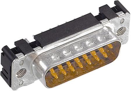 09651217702 HARTING D-Sub 9 Way Through Hole D-sub Connector Plug, 2.74mm Pitch, with 4-40 UNC Nut