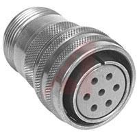 97-4107A-14S-1S connector,metal circ,str plug,QD,size 14s,for 3#16 crimp socket contact,clear