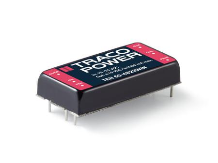 TEN 60-4823WIN TRACOPOWER TEN 60WIN DC-DC Converter, ±15V dc/ 2A Output, 18 → 75 V dc Input, 60W, Through Hole, +85°C Max Temp