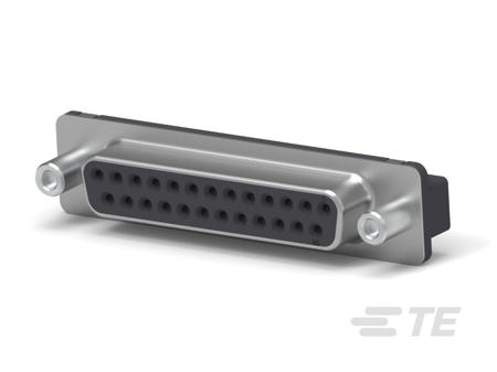 1-5745967-6 TE Connectivity 1-574 25 Way Vertical Board Mount D-sub Connector Receptacle, 2.77mm Pitch, with Female Screwlocks,