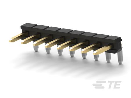 1-2842110-0 TE Connectivity AMPMODU Series Right Angle Through Hole PCB Header, 10 Contact(s), 2mm Pitch, 1 Row(s), Shrouded