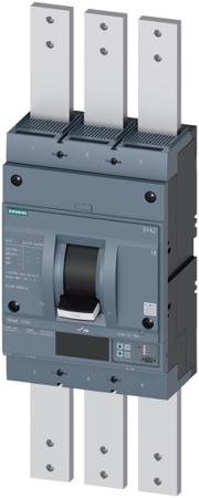 3VA2612-5KQ37-0AA0 Siemens, SENTRON, 3VA Circuit Breaker 3-Pole 1250 A, Breaking Capacity 85 kA, Screw