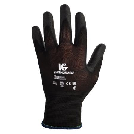 13837 Kimberly Clark G40 Black Nylon General Purpose Gloves, Size 7, Small, Polyurethane Coating
