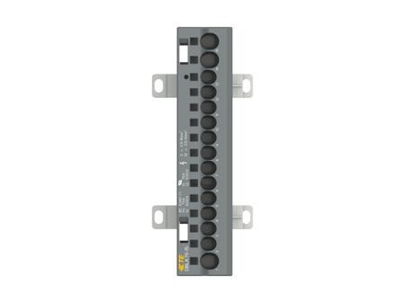 1SNL407611R0000 Distribution Block, 15 Way, 1.5 → 25mm², 85A, 1 kV, Black, Grey