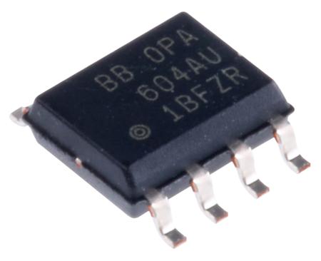 OPA604AU  Texas Instruments, Operational Amplifier, 20 MHz, 8-Pin 25 V SOIC