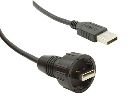 PXP0020/A/2M00/A Bulgin USB 2.0, Male USB A to Male USB A, 2m