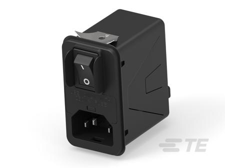 3HPSGS1-HG TE Connectivity 3A, 120 → 250 V ac Male Snap-In IEC Inlet Filter 2 Pole , Snap-In 1 Fuse