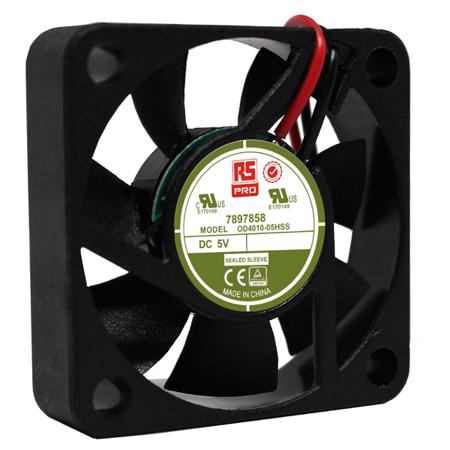 789-7858 RS Pro Axial Fan, 40 x 40 x 10.5mm, 12m³/h, 1.92W, 5 V dc