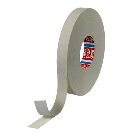 04974-00082-00 Tesa  White Double Sided Tape, 0.38mm Thick, 5 N/cm, Cloth Backing, 25mm x 50m