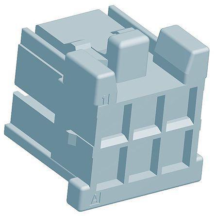 2-1971905-3 TE Connectivity Grace Inertia, 3.3mm Pitch, 6 Way, 2 Row Male Connector Housing