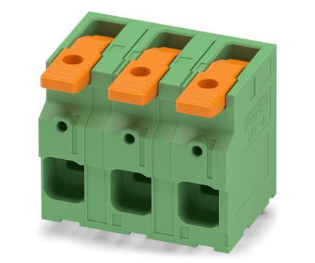 1119819 Phoenix Contact 0-ZB, LPT 16/ 3-15 Series PCB Terminal Block, 3-Contact, 10mm Pitch, PCB Mount, 1-Row, PCB Termination