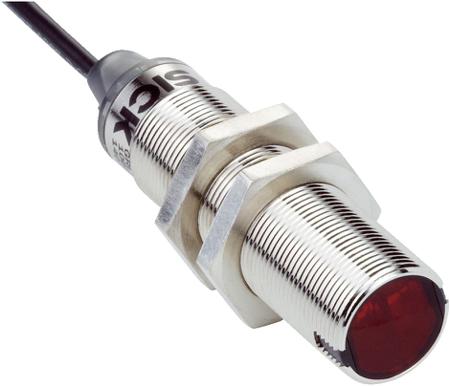 GRSE18-P1122 Sick Through Beam Photoelectric Sensor, Cylindrical Sensor, 0 → 15 m Detection Range